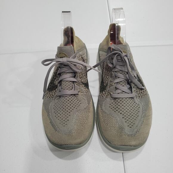 Nike Free RN Flyknit Shoes Womens Size 10 Gray Olive Running Sneakers 942839-003 - Picture 4 of 9